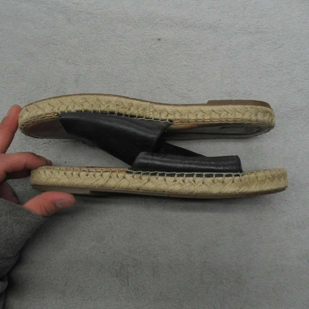 Born Womens 7M Sandals Brown Leather Espadrille Slide Flats Casual Comfort Slide